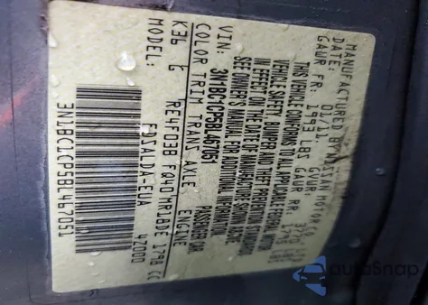 2011 Nissan Versa z USA, uszkodzony, nr VIN 3N1BC1CP5BL467051